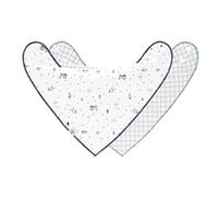 LÄSSIG Bavoir bébé écharpe triangle set 2 pcs. Coton bio bouton-pression réversible/Baby Bandana Garden Explorer Traktor