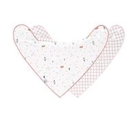 Lässig Bavoir bébé écharpe triangle set 2 pcs. Coton bio bouton-pression réversible/Baby Bandana Little Mateys spicy orange