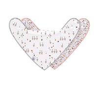 Lässig Bavoir bébé écharpe triangle set 2 pcs. Coton bio bouton-pression réversible/Baby Bandana Little Mateys spicy orange