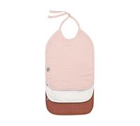 LÄSSIG Bavoir Unisexe pour bébé, Rose/Lait/Rouille, Taille Unique