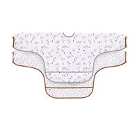 LÄSSIG Bébé Bavoir à manches longues (2 pcs.) à nouer Protection anti-chute/Long Sleeve Bib