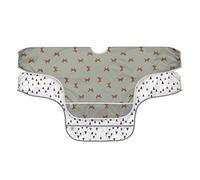 Lässig Bavoir à manches longues Little Forest Fox - Set 2 pcs à nouer, Protection antichute