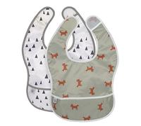 Lässig Bébé Bavoir Set 2 pcs. avec protection anti-chute hydrofuge/EVA Bib Little Forest Fox