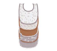 Lässig Bébé Bibs Ensemble (5 pcs) Fermeture autoagrippante Coton imperméable/Value Pack Bib Little Mateys Spicy Orange