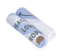 LÄSSIG Bébé Couverture de puériculture Drap de puériculture Lot de 2 en coton 120 x 120 cm/Heavenly soft Swaddle XL Happy Rascals Smile