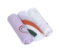 LÄSSIG Bébé Drap de puériculture Couverture de puériculture Lot de 3 coton 80 x 80 cm/Heavenly soft Swaddle L Happy Rascals lavender