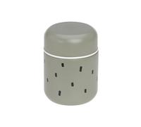 LÄSSIG Bébé Enfants Boîte isotherme bouillie goûter anti-fuite acier inoxydable 350 ml/Food Jar Happy Prints light olive
