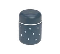 LÄSSIG Bébé Enfants Boîte isotherme bouillie goûter anti-fuite acier inoxydable 350 ml/Food Jar Happy Prints midnight blue