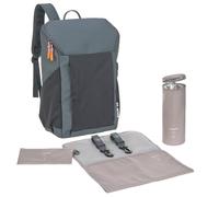 LÄSSIG Bébé Sac à dos à langer avec matelas à langer, fixation pour poussette et porte-bouteille/GRE Slender Up Backpack Reflective anthracite