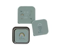 LASSIG - Lot de 3 petites boîtes à goûter inox Garden Explorer