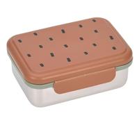 LÄSSIG Boîte à pain pour enfants Boîte à lunch en acier inoxydable Boîte à déjeuner Durable Jardin d'enfants École/Happy prints caramel