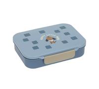 LÄSSIG Boîte à sandwich pour enfants Boîte à petit-déjeuner sans BPA avec séparateur amovible/Bento-Lunchbox Pattern Party blue/green