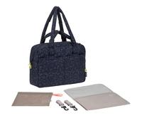 LÄSSIG Bolso cambiador avec asa de transporte et matelas à langer, fixation pour poussette, hydrofuge/GRE Everyday Bag Leo dark blue