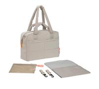 LÄSSIG Bolso cambiador avec asa de transporte et matelas à langer, fixation pour poussette, hydrofuge/GRE Everyday Bag beige
