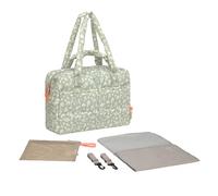 LÄSSIG Bolso cambiador avec asa de transporte et matelas à langer, fixation pour poussette, hydrofuge/GRE Everyday Bag Leo light khaki