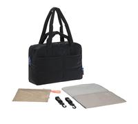 LÄSSIG Bolso cambiador avec asa de transporte et matelas à langer, fixation pour poussette, hydrofuge/GRE Everyday Bag black
