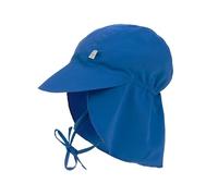 LÄSSIG Chapeau de soleil extra long unisexe pour bébé, bleu, 3-6 mois