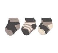 LÄSSIG Chaussettes de sport pour enfants Lot de 3/ Anthracite/taupe Taille 12-14