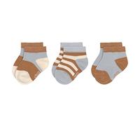 LÄSSIG Chaussettes de sport pour enfants Lot de 3/ Bleu/caramel Taille 12-14