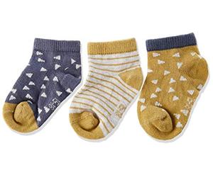 LÄSSIG Chaussettes de Sport pour Enfants Lot de 3/ Curry/Bleu Taille 15-18