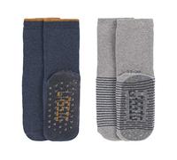 Lässig Chaussettes unisexes antidérapantes pour enfants Lot de 2/ Bleu/gris Taille 23-26