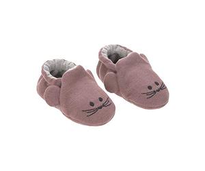 LÄSSIG Chaussons bébé Chaussons premier âge jusqu'à 6 mois Coton bio GOTS Taille unique/Baby Shoes Little Chums Mouse