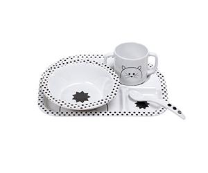 LÄSSIG Coffret repas mélamine/Dish Set Little Chums Cat