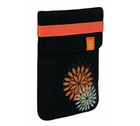 LÄSSIG Coque pour Smartphone, Fleur Noire., 10 cm, Organiseur de Poche
