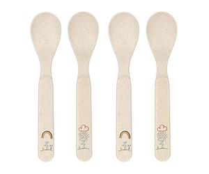 LÄSSIG Couverts pour enfants Set de cuillères pour enfants 4 pièces sans BPA/Spoon Set 4 pcs PP/Cellulose Garden Explorer