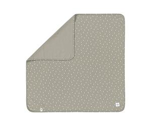 LÄSSIG Couverture câline pour bébé Couverture douillette certifiée GOTS douce/Interlock Baby Blanket 80 x 80 cm Speckles olive