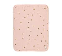 LÄSSIG Couverture de bébé en coton réversible et respirable, certifiée GOTS, 75 x 100 cm, Dots powder pink