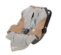 LÄSSIG Couverture de siège auto en tricot 100% coton biologique Couverture de siège auto GOTS sand