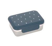 LÄSSIG Enfant Boîte à goûter en acier inoxydable Boîte à déjeuner Durable Jardin d'enfants École/Happy Prints midnight blue