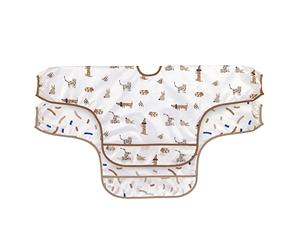 LÄSSIG Ensemble de bavoirs à manches longues pour bébé 2 pièces à nouer/Long Sleeve Bib Little Mateys Royal Blue