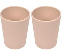 Lässig Gobelet pour enfants Tasse Vaisselle pour enfants sans mélamine, sans BPA, en biocomposite/Mug Geo powder pink (Lot de 2)
