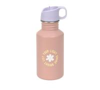 LÄSSIG Gourde en acier inoxydable sans BPA 500 ml Enfants Crèche Maternelle Étanche avec bouchon sport/Bottle Stainless Steel Pattern Party rose/lilac