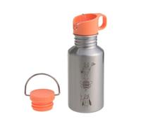 LÄSSIG Gourde pour enfants en acier inoxydable 500 ml Nature | Crèche, école, robuste, incassable, étanche, sans BPA