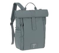 LÄSSIG Baby Sac à dos à langer Sac à dos avec matelas à langer, fixation pour poussette, porte-bouteille produit durablement/GRE Rolltop Up Backpack anthracite