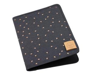 Lässig Housse Carnet de Santé Triangle Gris Foncé
