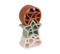 LÄSSIG Jouet sensoriel empilable pour enfants, pince 3 pièces sans BPA/Sensory Stacking Tower Little Universe Nuvola, Luna, Stella