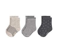 LÄSSIG Chaussettes unisexes pour bébés et jeunes enfants Lot de 3/ Bleu/caramel Taille 12-14
