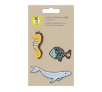 Lässig Mixte enfant Textile Woven Sticker Stick on Sea, Gris / Jaune Bleu, Taille unique EU