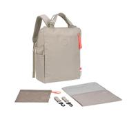 LÄSSIG Sac à langer pour bébé avec matelas à langer, fixation pour poussette, sac en filet, beige