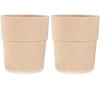 Lässig Mug pour enfants Tasse Vaisselle pour enfants sans BPA/Mug PP/Cellulose Uni powder pink (Lot de 2)