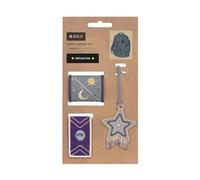 Laessig Pendentifs et Patchs Set (2 pcs.) avec Bouton-Pression/Bold Match School Patches Set Purple