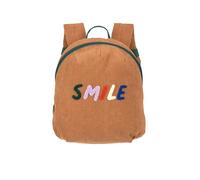 LÄSSIG Petit sac à dos pour enfants pour la crèche Sac à dos avec sangle de poitrine, 20 x 9.5 x 24 cm, 3,5 L/Tiny Backpack Cord Smile caramel