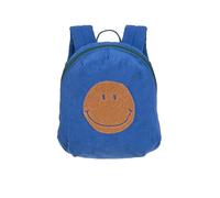 LÄSSIG Petit sac à dos pour enfants pour la crèche Sac à dos avec sangle de poitrine, 20 x 9.5 x 24 cm, 3,5 L/Tiny Backpack Cord Smile blue