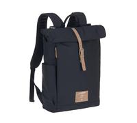 LÄSSIG Bébé Sac à Dos à Langer Sac à Dos avec Matelas à Langer, Fixation pour Poussette, Porte-Bouteille Produit durablement/GRE Rolltop Backpack Night Blue