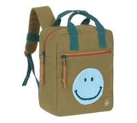 LÄSSIG Sac à Dos pour Jardin d'enfants Sac à Dos pour Enfants Partenaire pour Les Parents et Les Enfants/Little One & Me Square Backpack Small GOTS Olive