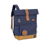 LÄSSIG Sac à Dos pour Enfants avec Sangle de Poitrine Sac à Dos de Loisirs Hydrofuge, 12 litres/Medium Rolltop Backpack Navy
